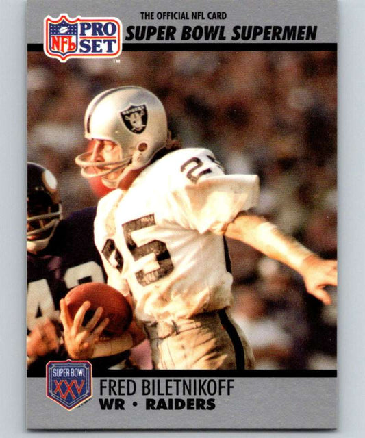 1990 Pro Set Super Bowl 160 #45 Fred Biletnikoff Raiders NFL Football Image 1