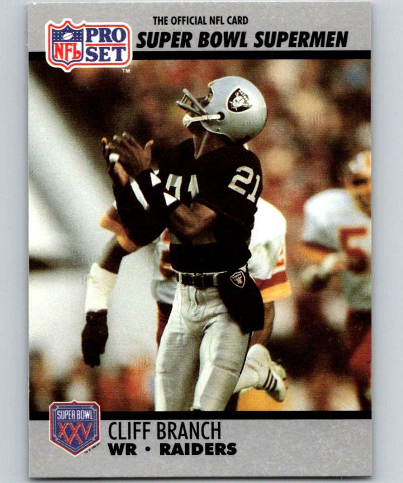 1990 Pro Set Super Bowl 160 #46 Cliff Branch Raiders NFL Football