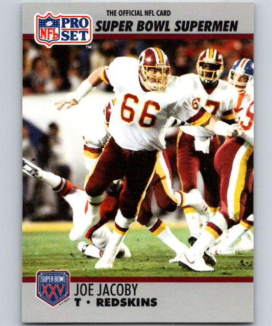 1990 Pro Set Super Bowl 160 #58 Joe Jacoby Redskins NFL Football Image 1
