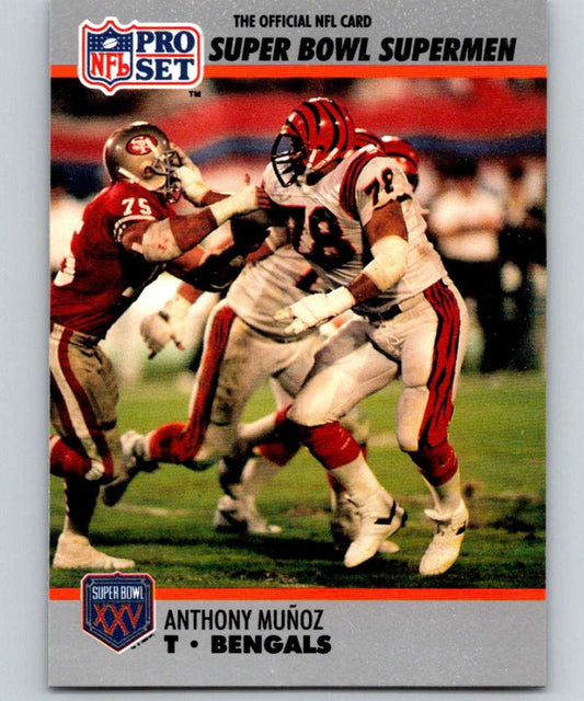 1990 Pro Set Super Bowl 160 #59 Anthony Munoz Bengals NFL Football Image 1