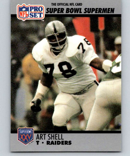 1990 Pro Set Super Bowl 160 #60 Art Shell Raiders NFL Football Image 1