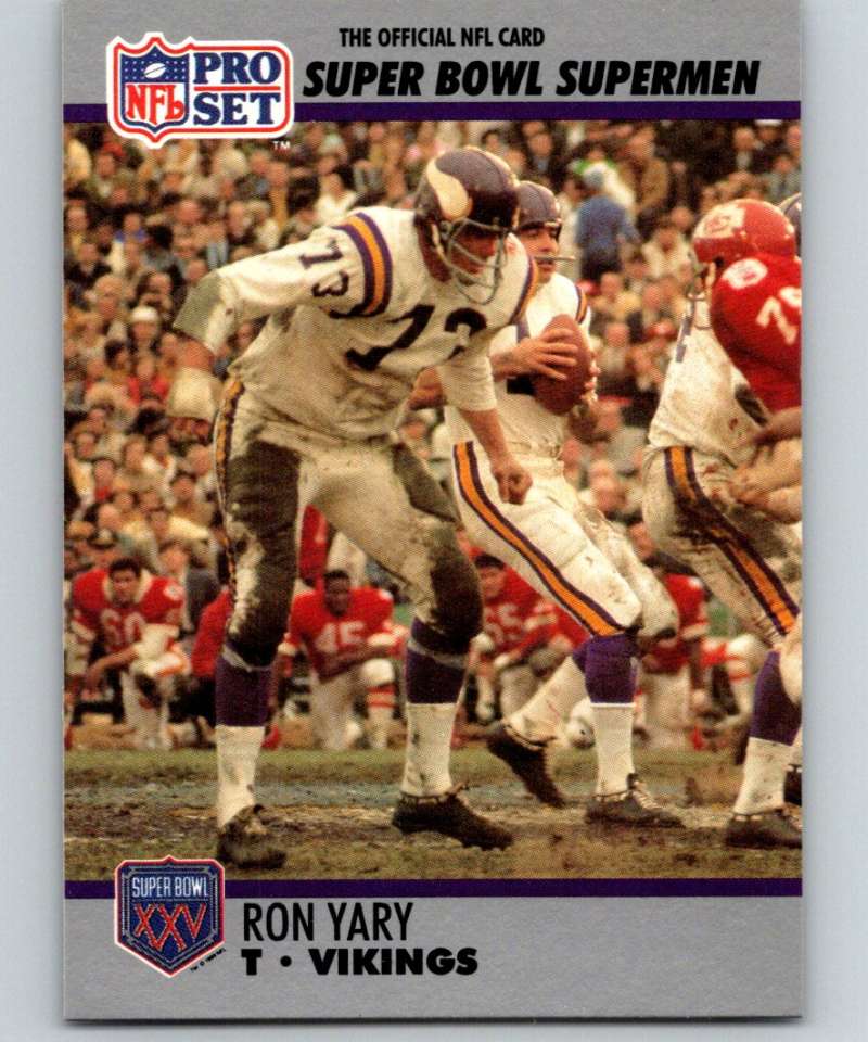 1990 Pro Set Super Bowl 160 #62 Ron Yary Vikings NFL Football Image 1