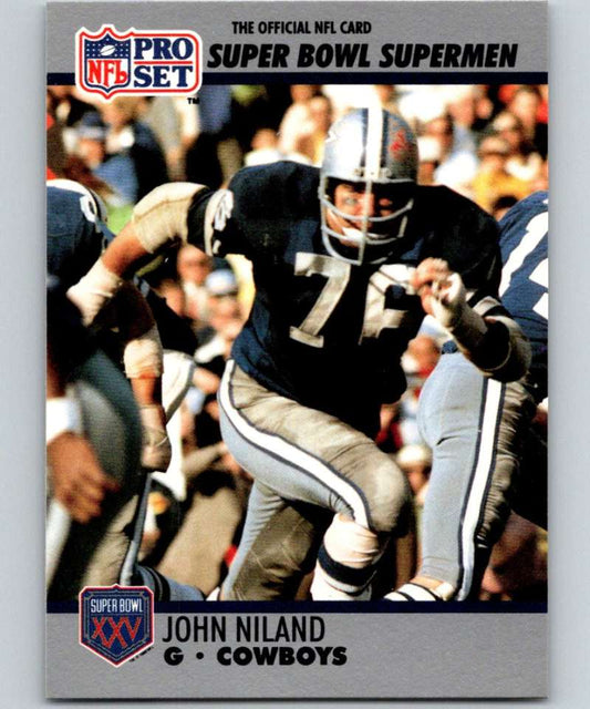 1990 Pro Set Super Bowl 160 #68 John Niland Cowboys NFL Football
