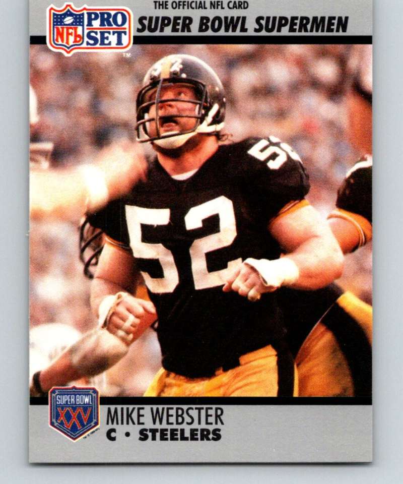 1990 Pro Set Super Bowl 160 #73 Mike Webster Steelers NFL Football Image 1