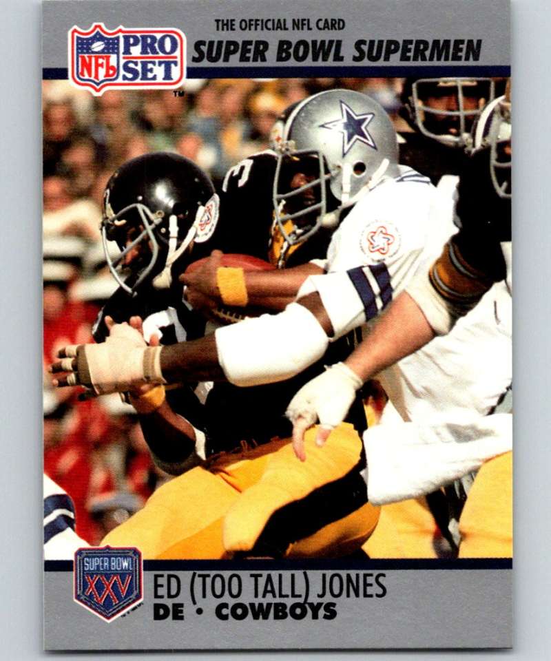 1990 Pro Set Super Bowl 160 #78 Ed Too Tall Jones Cowboys NFL Football