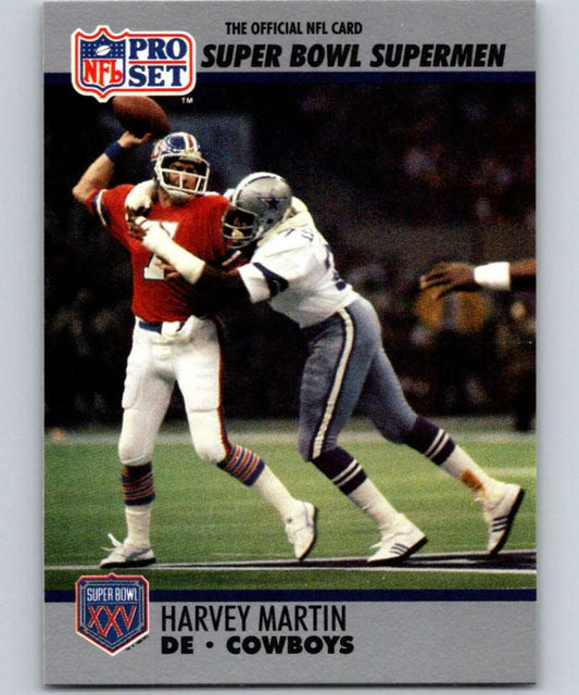 1990 Pro Set Super Bowl 160 #79 Harvey Martin Cowboys NFL Football Image 1