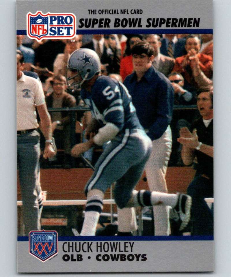 1990 Pro Set Super Bowl 160 #98 Chuck Howley Cowboys NFL Football Image 1