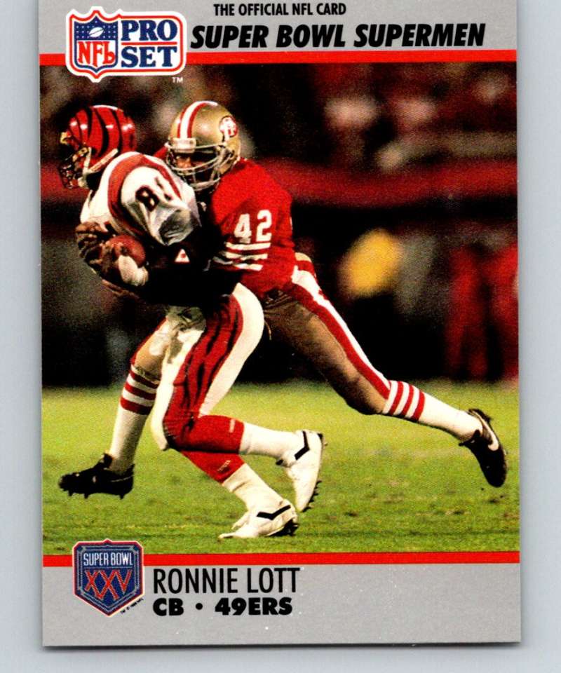1990 Pro Set Super Bowl 160 #105 Ronnie Lott 49ers NFL Football Image 1