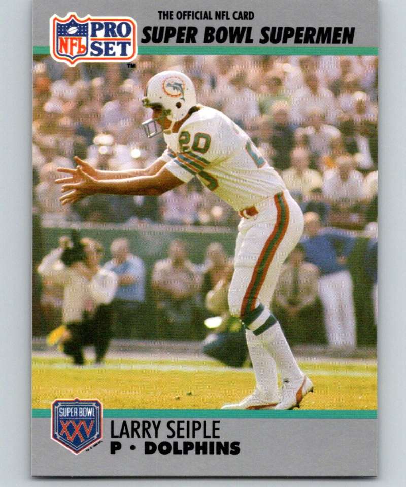 1990 Pro Set Super Bowl 160 #118 Larry Seiple Dolphins NFL Football