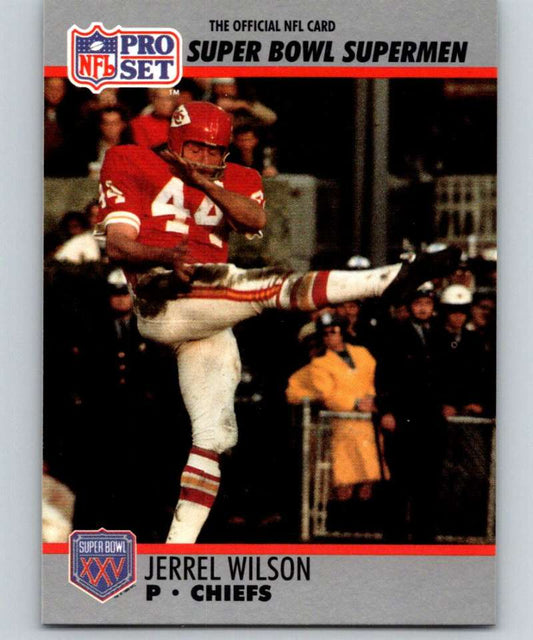 1990 Pro Set Super Bowl 160 #119 Jerrel Wilson Chiefs NFL Football Image 1