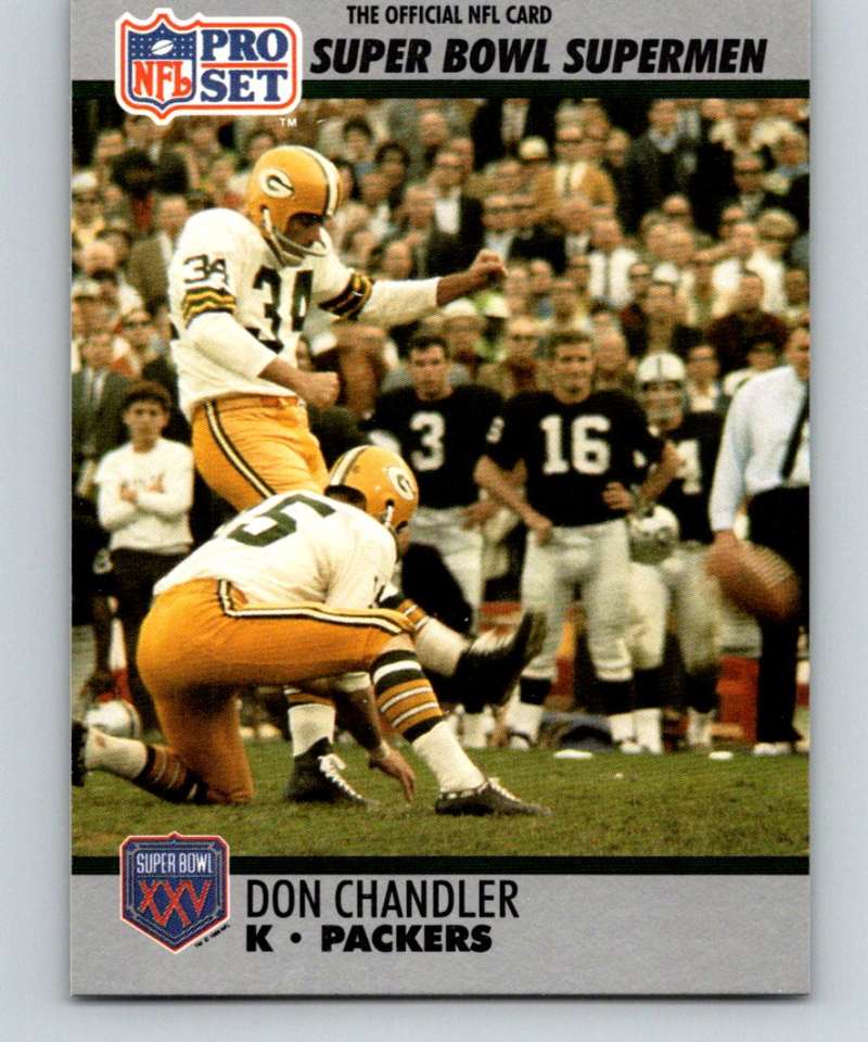 1990 Pro Set Super Bowl 160 #121 Don Chandler Packers NFL Football