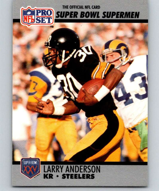 1990 Pro Set Super Bowl 160 #125 Larry Anderson Steelers NFL Football Image 1