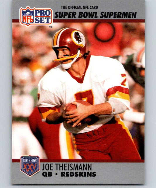 1990 Pro Set Super Bowl 160 #133 Joe Theismann Redskins NFL Football Image 1