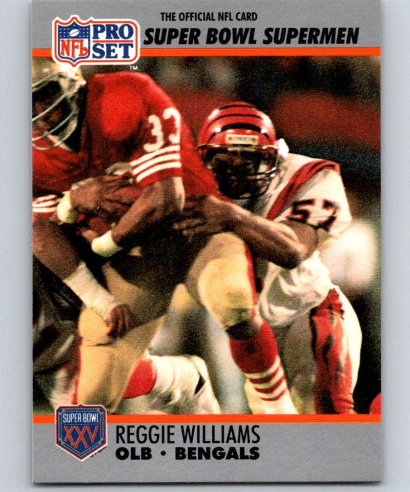 1990 Pro Set Super Bowl 160 #135 Reggie Williams Bengals NFL Football Image 1