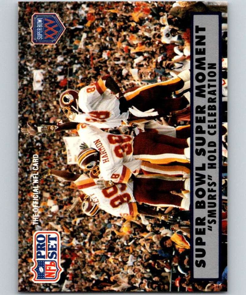 1990 Pro Set Super Bowl 160 #148 Smurfs Redskins Redskins NFL Football Image 1
