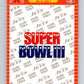 1989 Pro Set Super Bowl Logos #3 Super Bowl III NFL Football Image 1