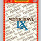 1989 Pro Set Super Bowl Logos #9 Super Bowl IX NFL Football