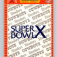 1989 Pro Set Super Bowl Logos #10 Super Bowl X NFL Football Image 1