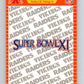 1989 Pro Set Super Bowl Logos #11 Super Bowl XI NFL Football Image 1
