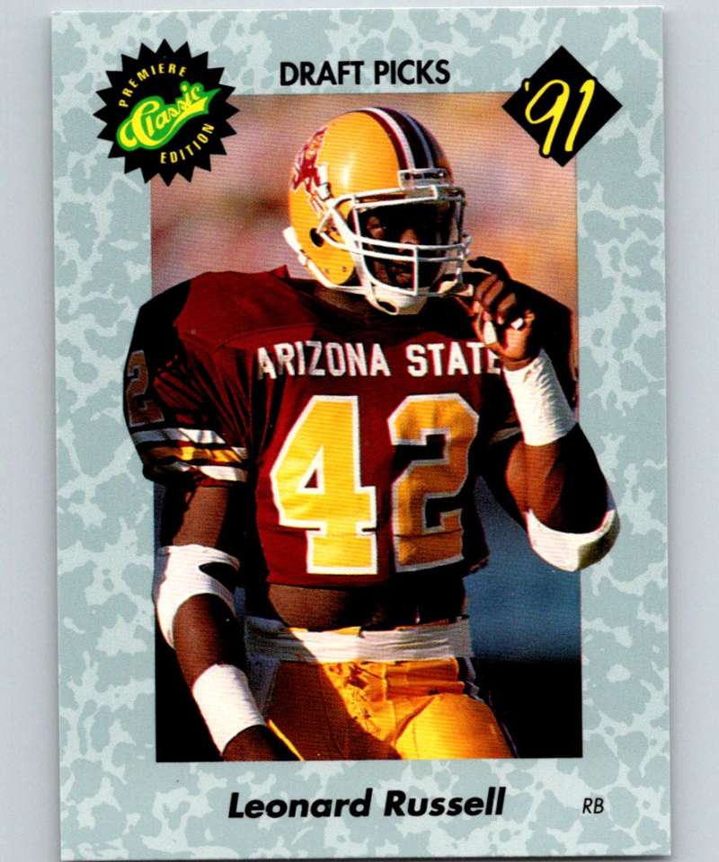 1991 Classic #13 Leonard Russell NFL Football Image 1