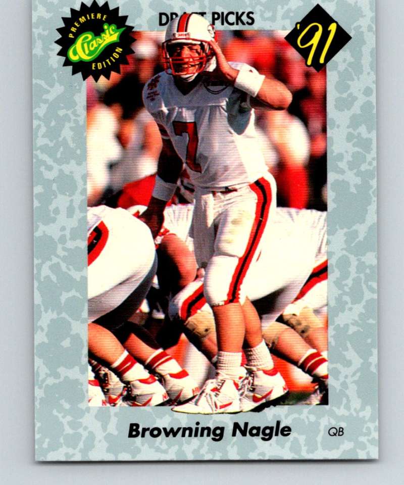 1991 Classic #31 Browning Nagle NFL Football Image 1