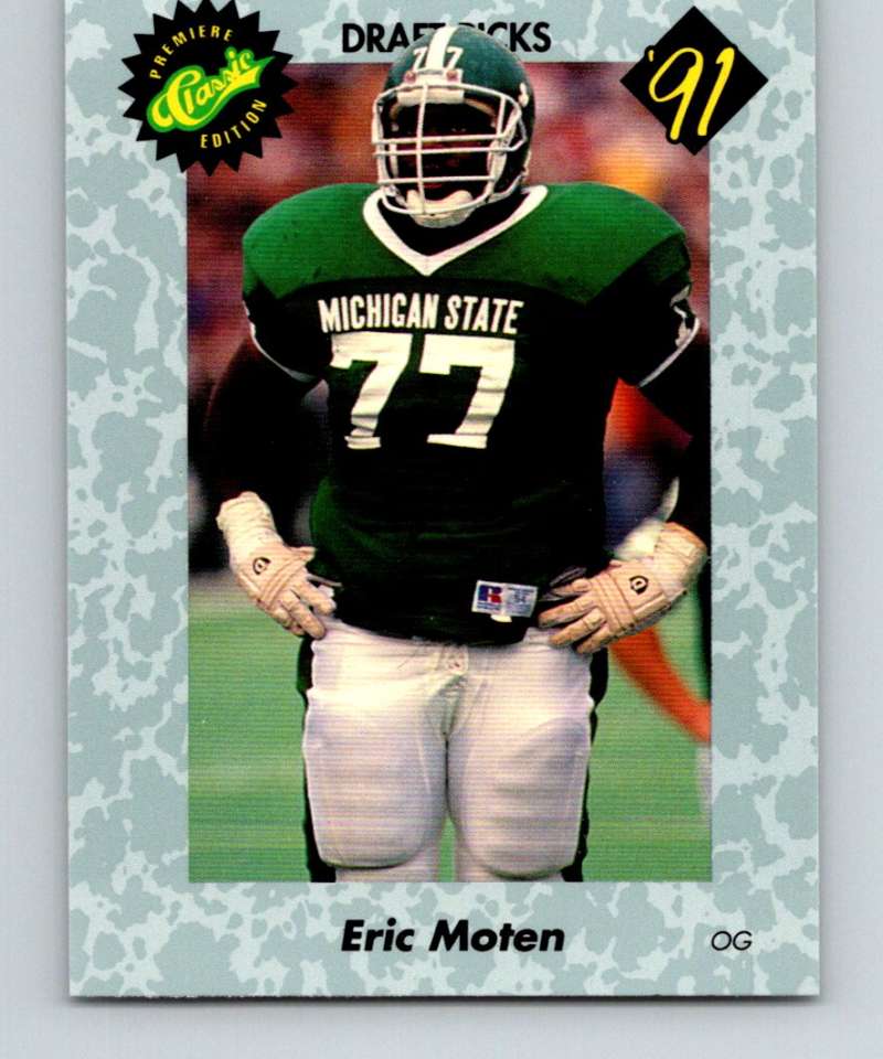 1991 Classic #44 Eric Moten NFL Football Image 1