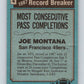 1988 Topps #4 Joe Montana 49ers RB NFL Football