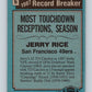1988 Topps #6 Jerry Rice 49ers RB NFL Football