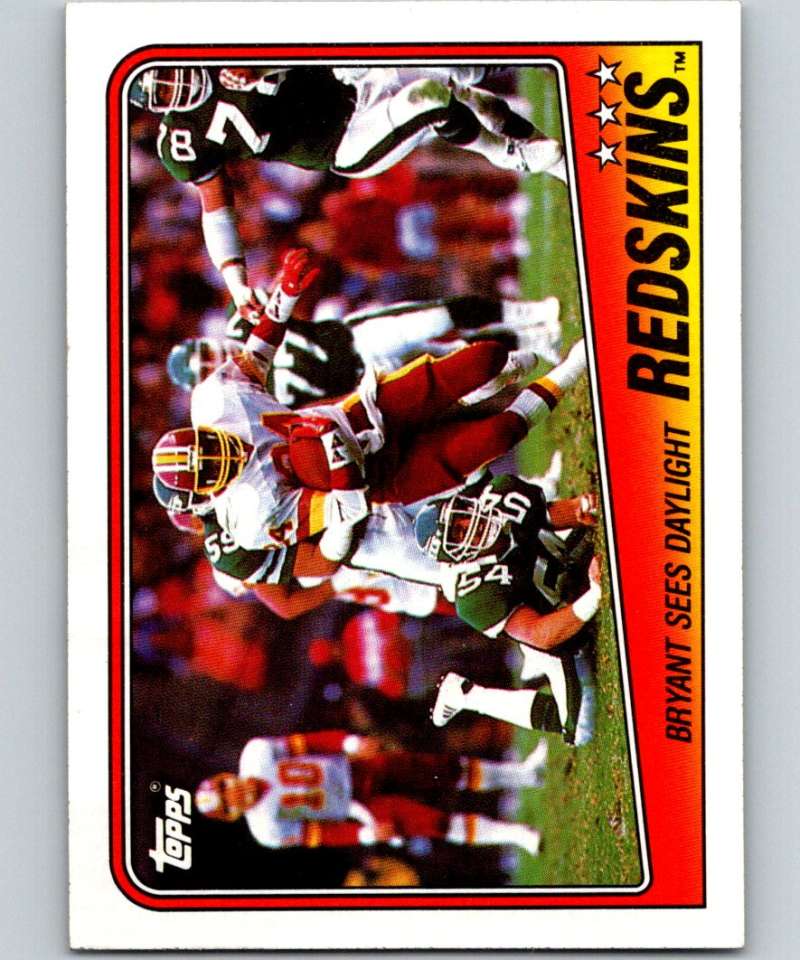 1988 Topps #7 Washington Redskins Kelvin Bryant Redskins NFL Football Image 1