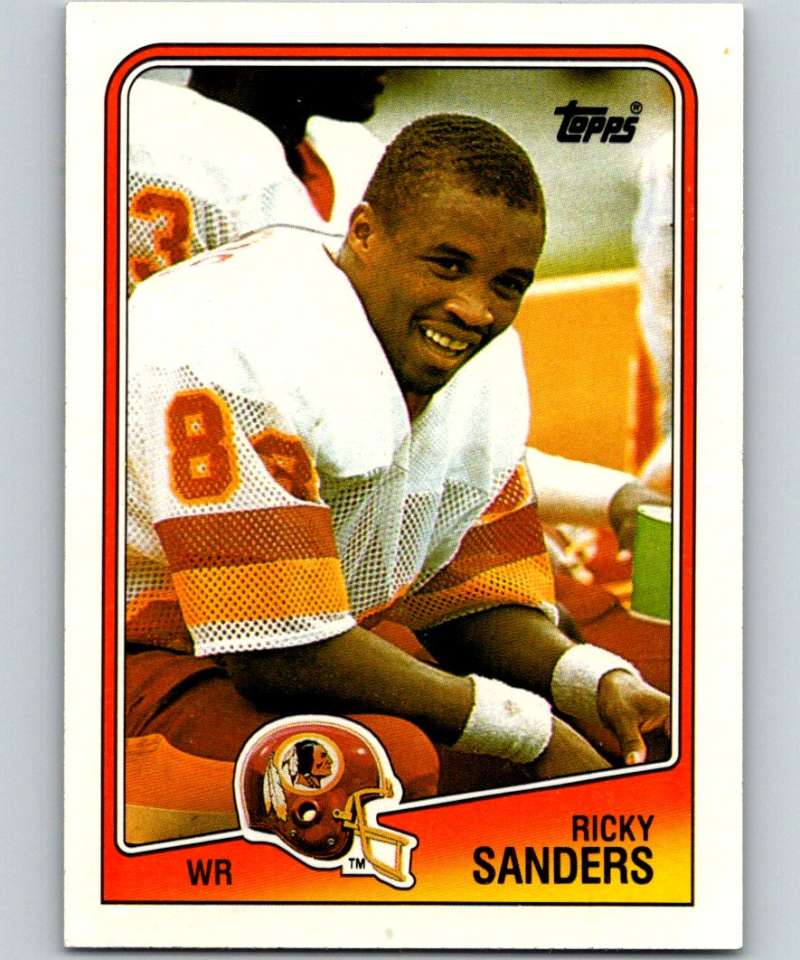 1988 Topps #14 Ricky Sanders RC Rookie Redskins NFL Football