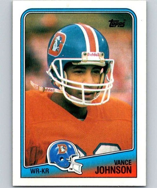1988 Topps #25 Vance Johnson Broncos NFL Football Image 1