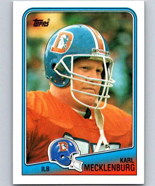 1988 Topps #33 Karl Mecklenburg Broncos NFL Football Image 1