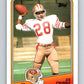1988 Topps #42 Joe Cribbs 49ers NFL Football Image 1