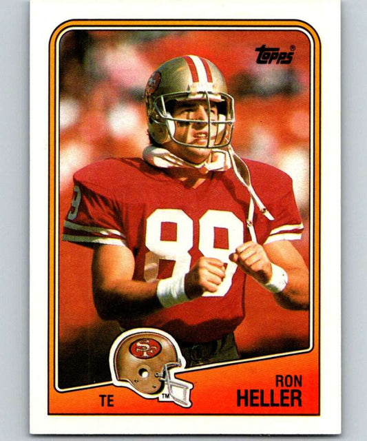 1988 Topps #45 Ron Heller RC Rookie 49ers NFL Football Image 1