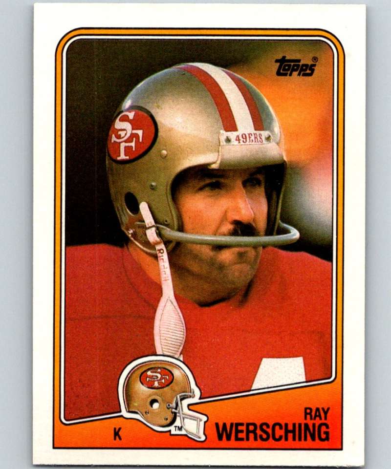 1988 Topps #46 Ray Wersching 49ers NFL Football Image 1