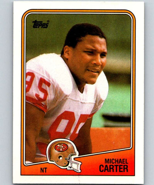 1988 Topps #47 Michael Carter 49ers NFL Football Image 1