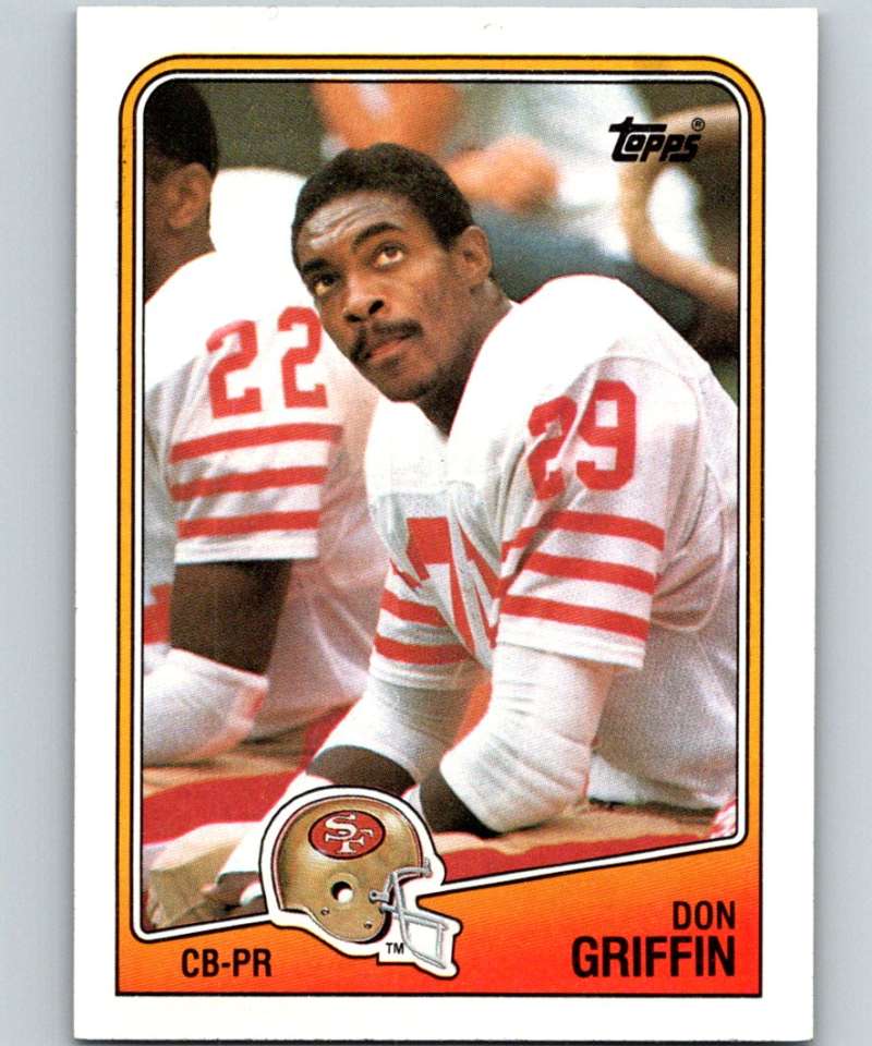 1988 Topps #50 Don Griffin 49ers NFL Football Image 1