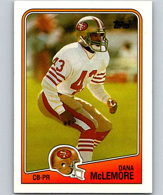 1988 Topps #53 Dana McLemore 49ers NFL Football Image 1