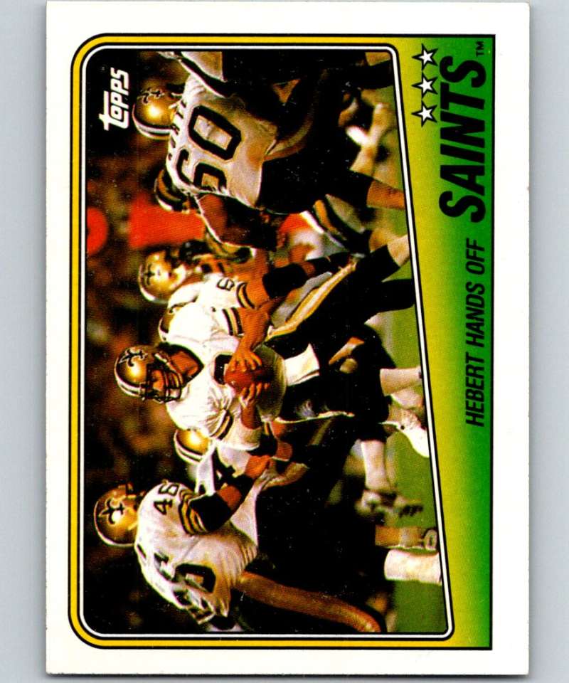 1988 Topps #54 Bobby Hebert Saints TL NFL Football Image 1