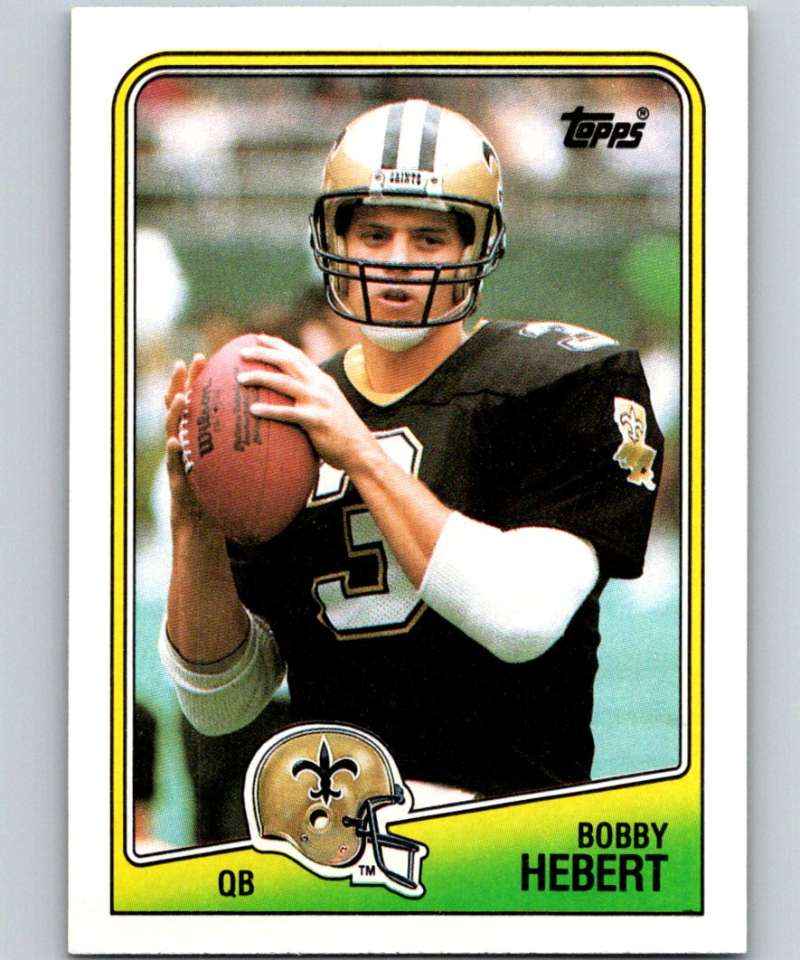 1988 Topps #55 Bobby Hebert Saints NFL Football Image 1