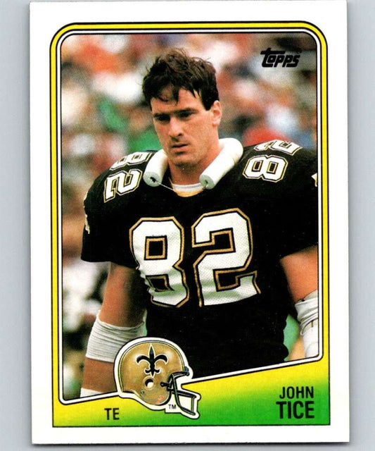 1988 Topps #59 John Tice RC Rookie Saints NFL Football Image 1