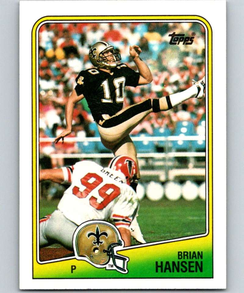 1988 Topps #62 Brian Hansen Saints NFL Football Image 1