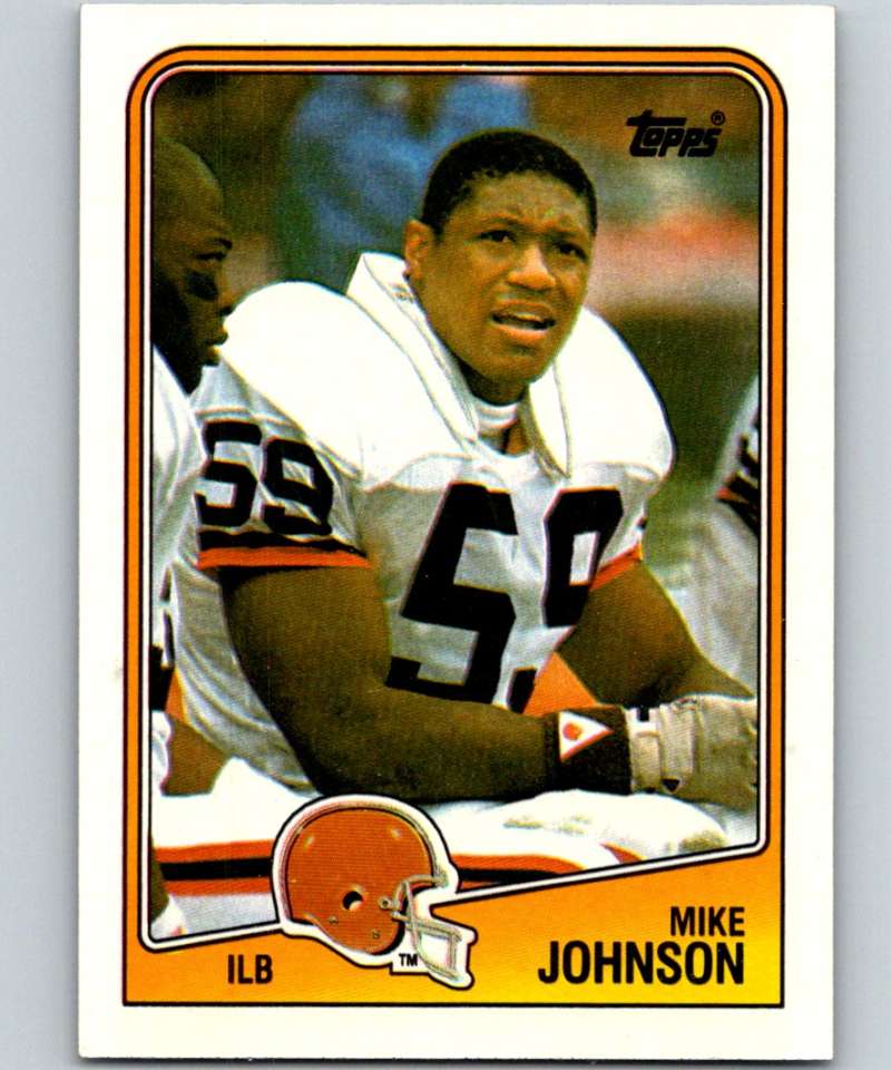 1988 Topps #96 Mike Johnson RC Rookie Browns NFL Football Image 1