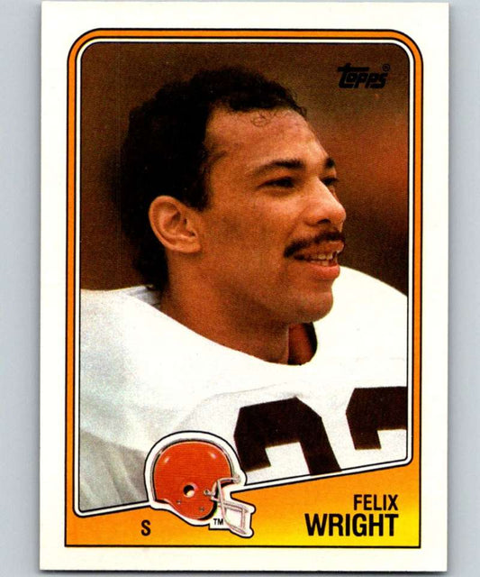 1988 Topps #101 Felix Wright RC Rookie Browns NFL Football Image 1