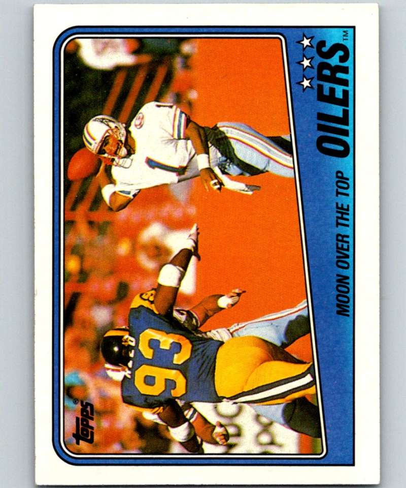 1988 Topps #102 Warren Moon Oilers TL NFL Football Image 1