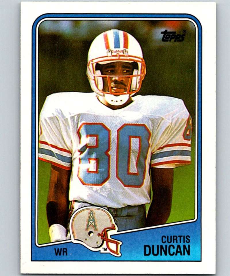 1988 Topps #108 Curtis Duncan RC Rookie Oilers NFL Football Image 1