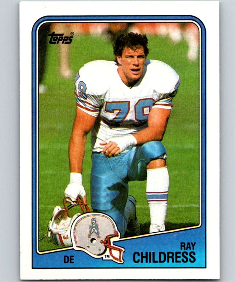 1988 Topps #112 Ray Childress Oilers NFL Football Image 1
