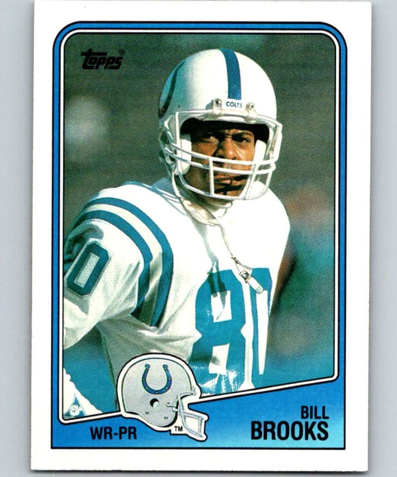 1988 Topps #121 Bill Brooks Colts NFL Football Image 1