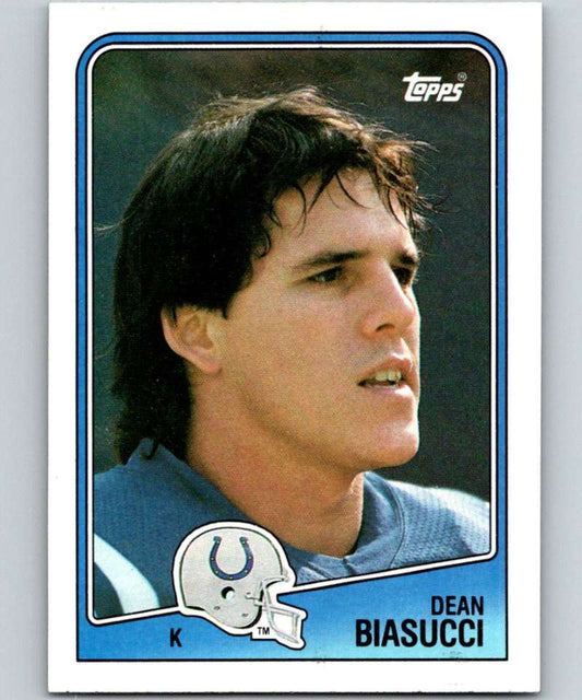 1988 Topps #122 Dean Biasucci RC Rookie Colts NFL Football Image 1