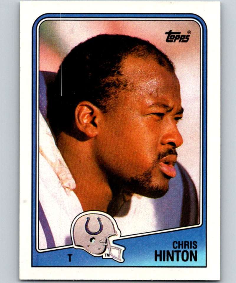 1988 Topps #123 Chris Hinton Colts NFL Football Image 1